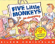 Five Little Monkeys Go Shopping Hardcover Picture Book