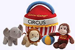 7 in. long Curious George Circus Playset