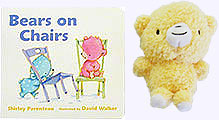 Bears on Chairs Board Book and Little 5 in. Plush Bear