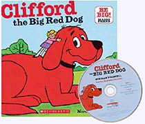 Clifford the Big Red Dog Paper Back Picture Book with CD