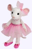 9 in. Ballerina Mouse Soft Doll