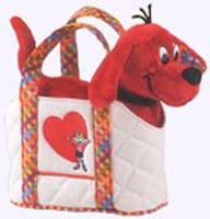 8 in. Clifford Plush in a tote bag.