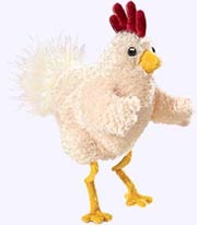 9 in. Funky Chicken Hand Puppet