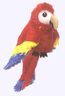 7 in. Scarlet Macaw Finger Puppet