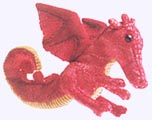 6 in. Red Dragon Finger Puppet