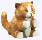 8 in. Orange Tabby Kitten Puppet