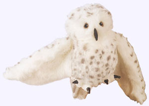 10 in. Snowy Owl Puppet with a 21 in. wingspan
