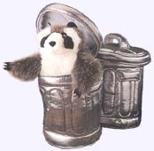 5 in. Raccoon in Can Finger Puppet