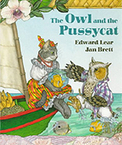 Jan Brett's The Owl and the Pussycat Hardcover Picture Book