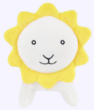 7 in. Sun Flower Lion Plush Doll.