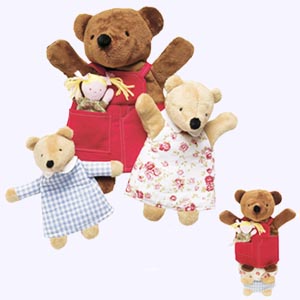 11 in. Goldilocks and the Three Bears Nesting Puppets