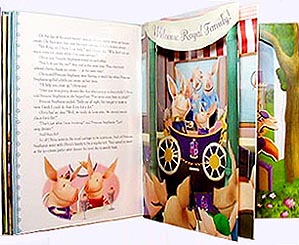 Inside pages of Olivia Princess for a Day Pop-up Book