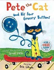 Pete the Cat and His Four Groovy Buttons Hardcover Picture Book