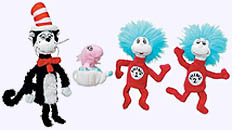 The Cat in the Hat, Thing 1 and Thing 2, and the One Fish, Two Fish Finger Puppets.