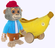7.5 in. Bananas Gorilla and 8 in. Bananamobile with Headlights and working wheels