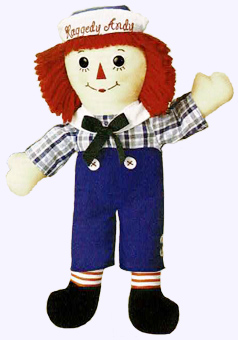 16 in. Raggedy Andy Soft Doll