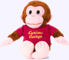 8 in. Curious George Plush in red shirt