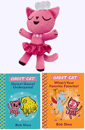 10 in. Ballet Cat Plush Doll and storybooks